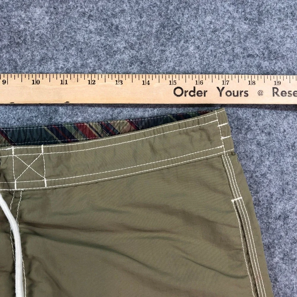 Polo Ralph Lauren Mens Cargo Board Shorts M Olive Green Cargo Drawstring Nylon